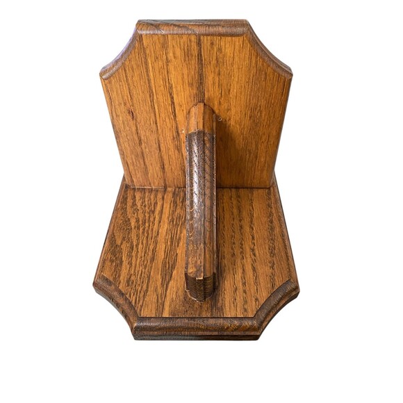 Vintage Wooden Heart Candle Holder Oak Wall Hanging Sconce - Picture 5 of 7